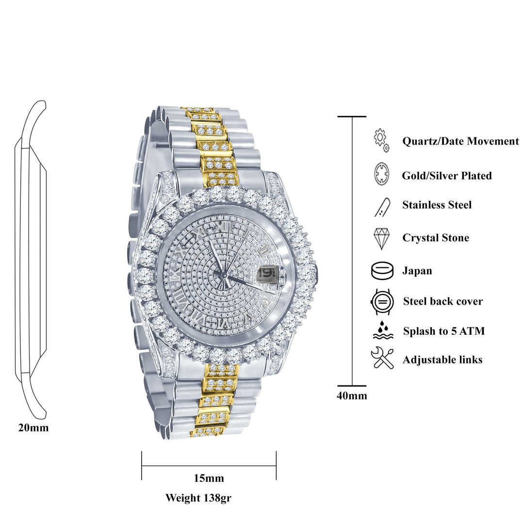 Forte Steel CZ Watch