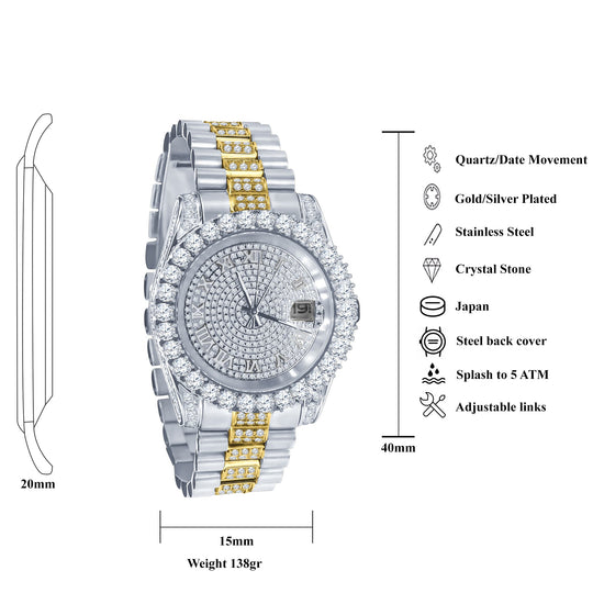 Forte Steel CZ Watch