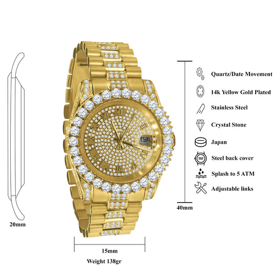 Forte Steel CZ Watch