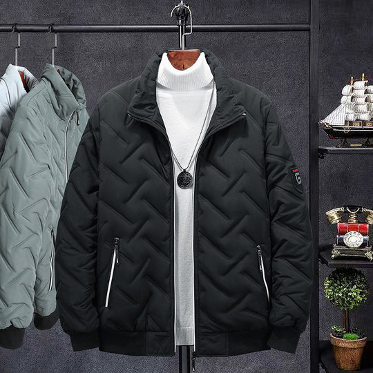 Compressed Cotton Stand Collar Men's Cotton-padded Coat Winter Coat Short Clothes Korean Style Trendy Cotton Clothing Workwear Winter Cotton-padded Jacket