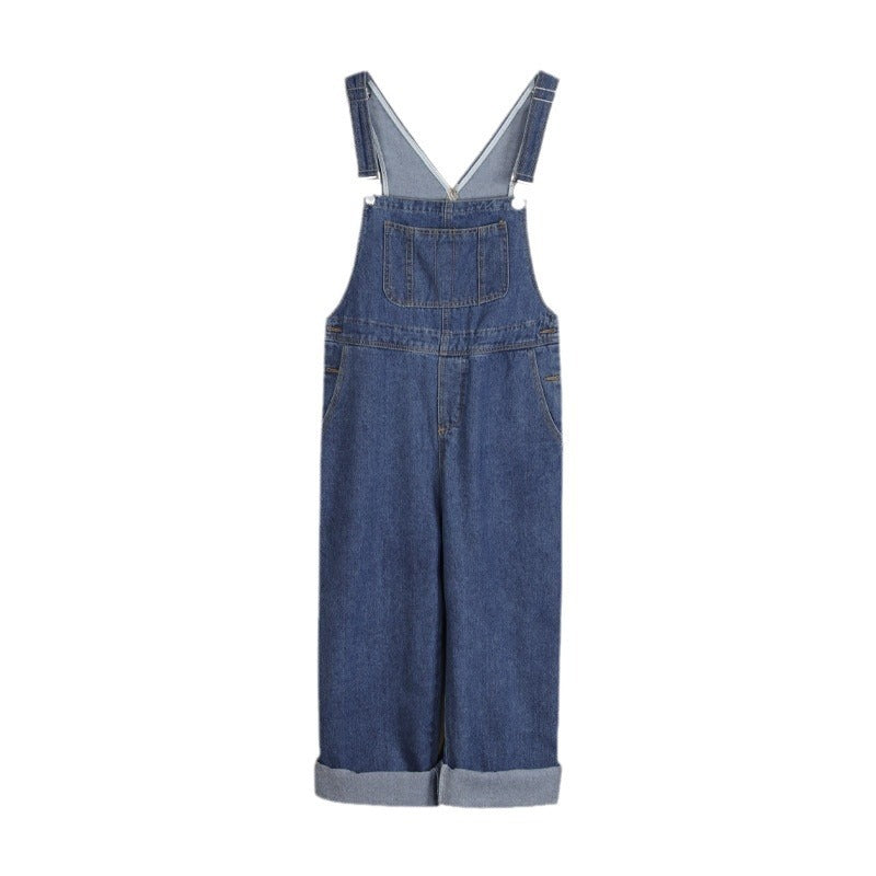 Fashion Denim Suspender Pants For Women