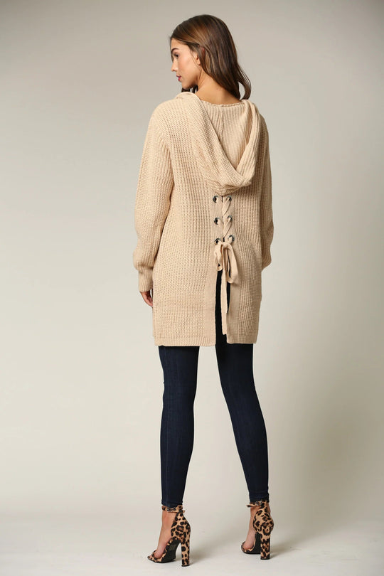 Laceback Knit Cardigan