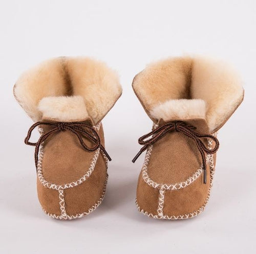 New Genuine leather sheepskin Kids boots Winter