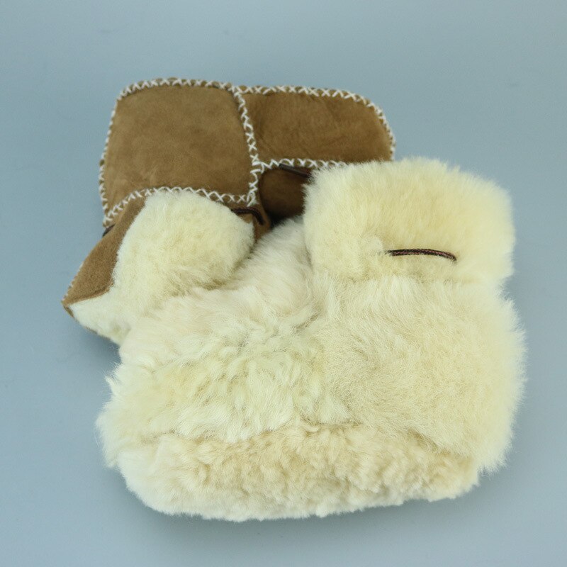 New Genuine leather sheepskin Kids boots Winter