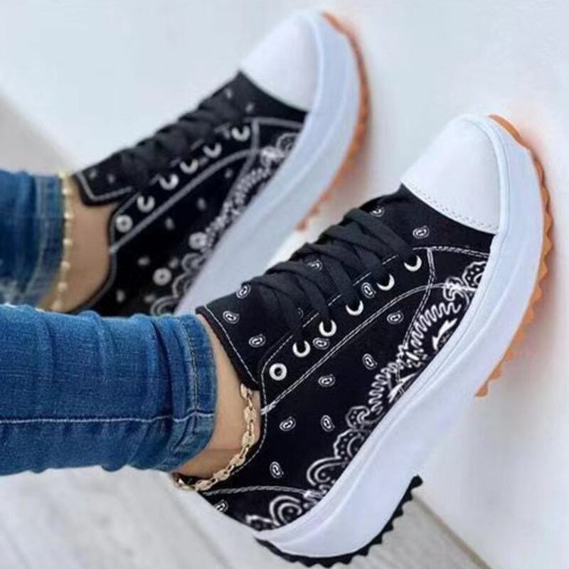 Pattern Canvas Women Sneakers Casual Sport Shoes