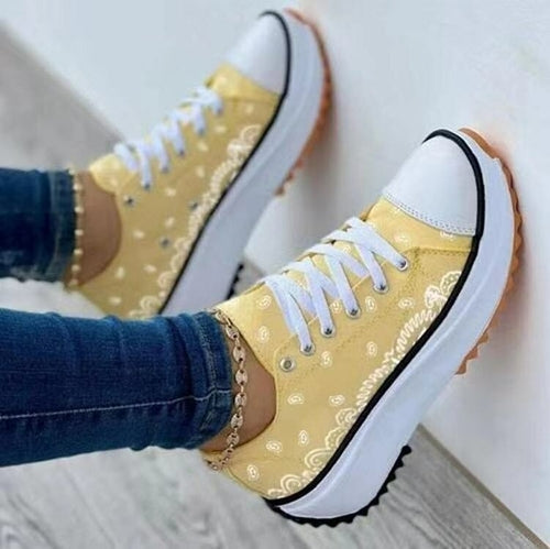 Pattern Canvas Women Sneakers Casual Sport Shoes