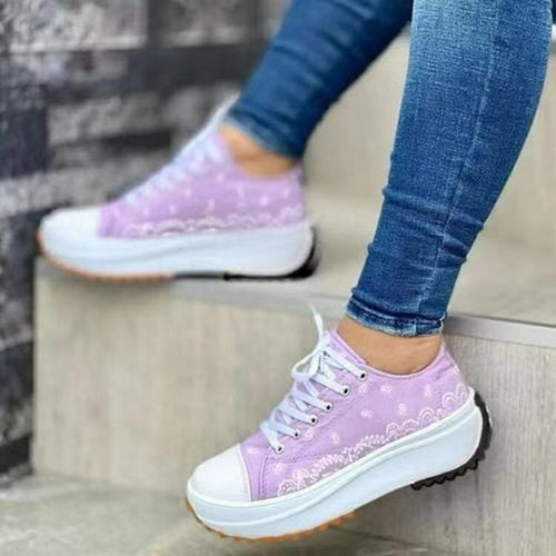 Pattern Canvas Women Sneakers Casual Sport Shoes