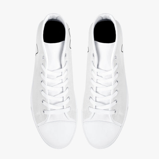 Jacki Easlick Lux Egg Classic High-Top Canvas Sneakers - White/Black