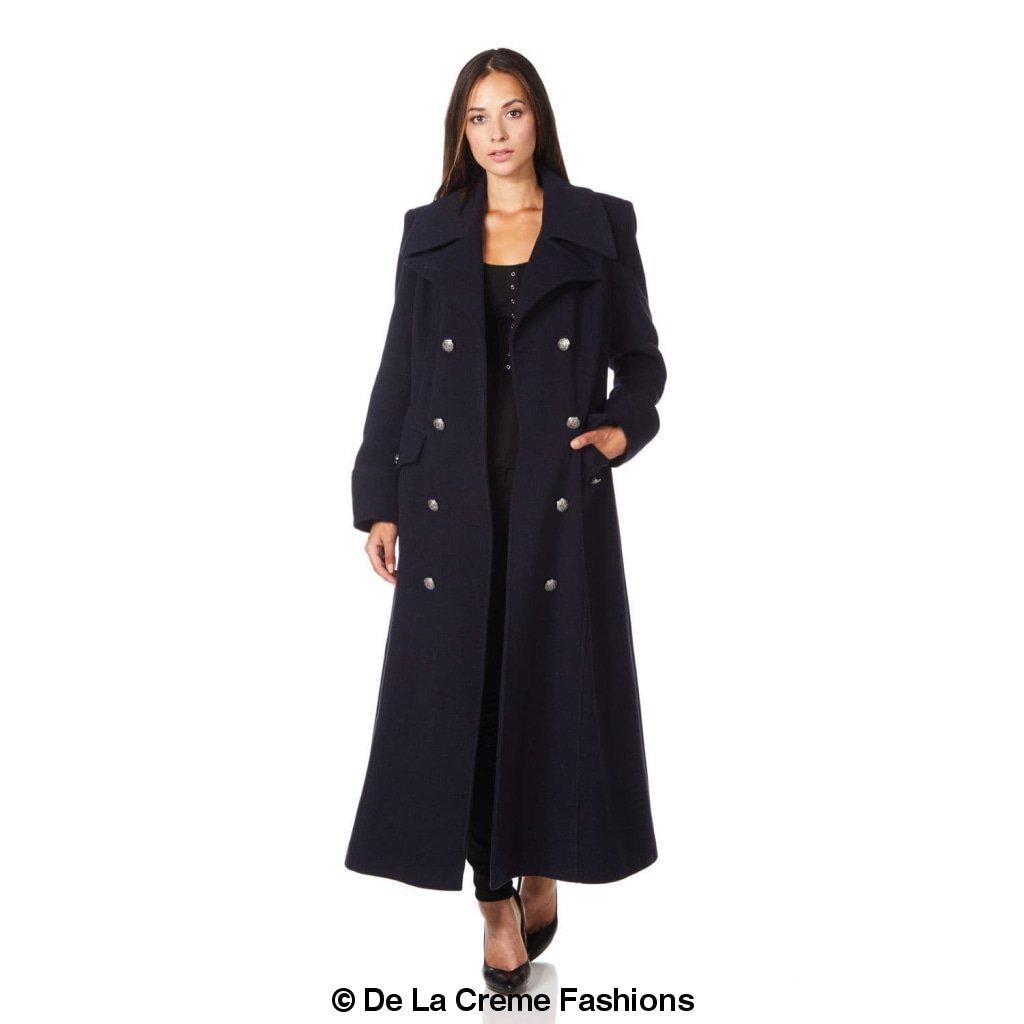 Wool Blend Double Breasted Maxi Coat