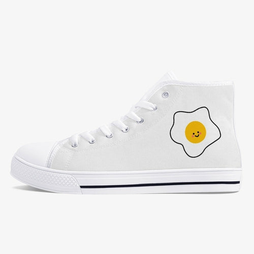 Jacki Easlick Lux Egg Classic High-Top Canvas Sneakers - White/Black